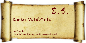 Danku Valéria névjegykártya